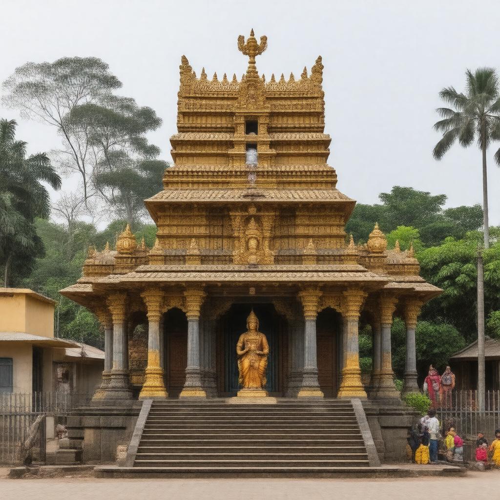 AI-created image of Mahalasa Temple