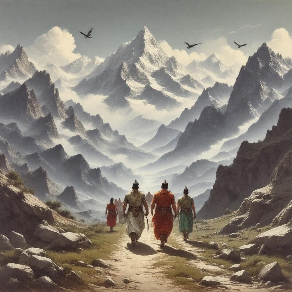 AI-created image of Mahaprasthanika Parva