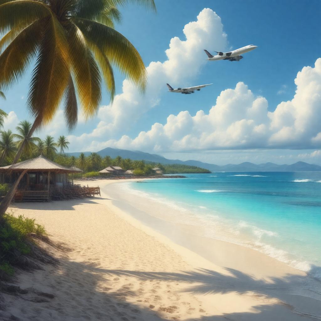 AI-created image of Maho Beach