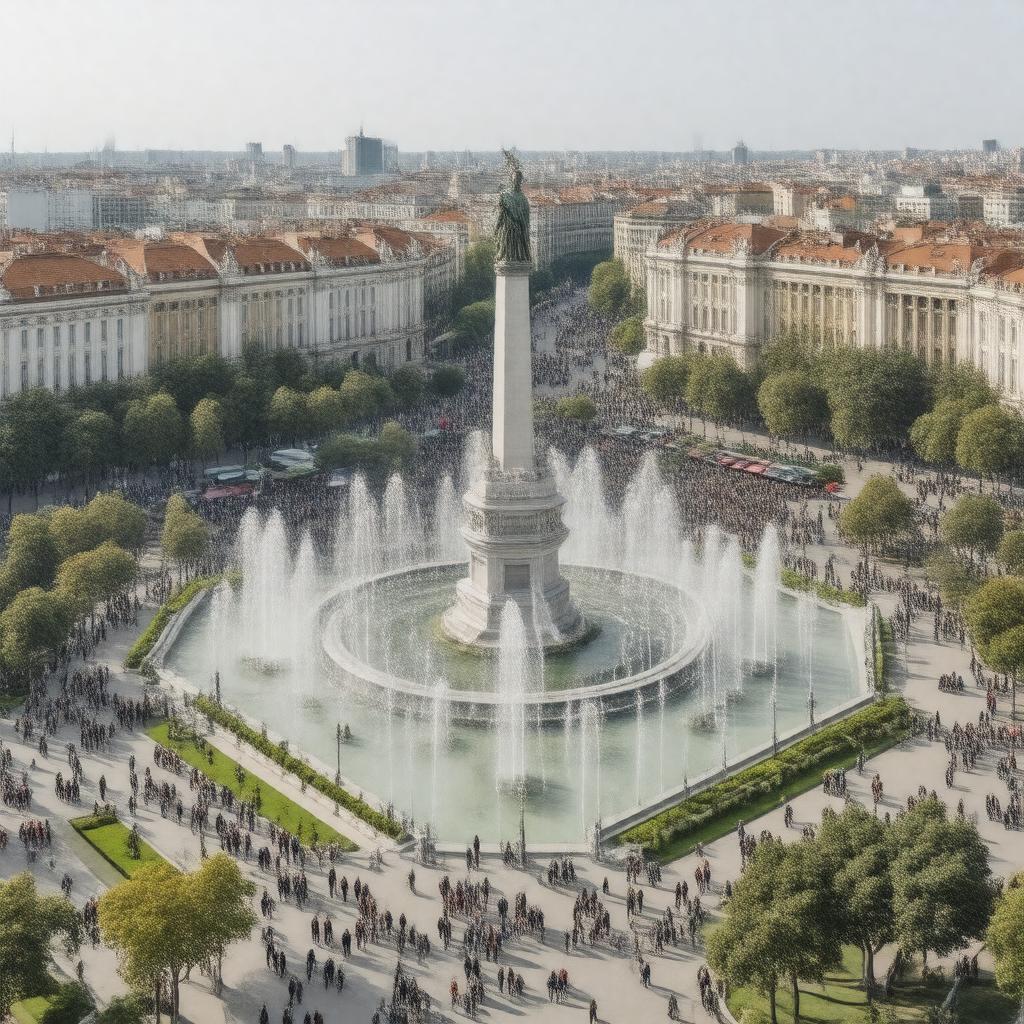 AI-created image of Maidan Nezalezhnosti