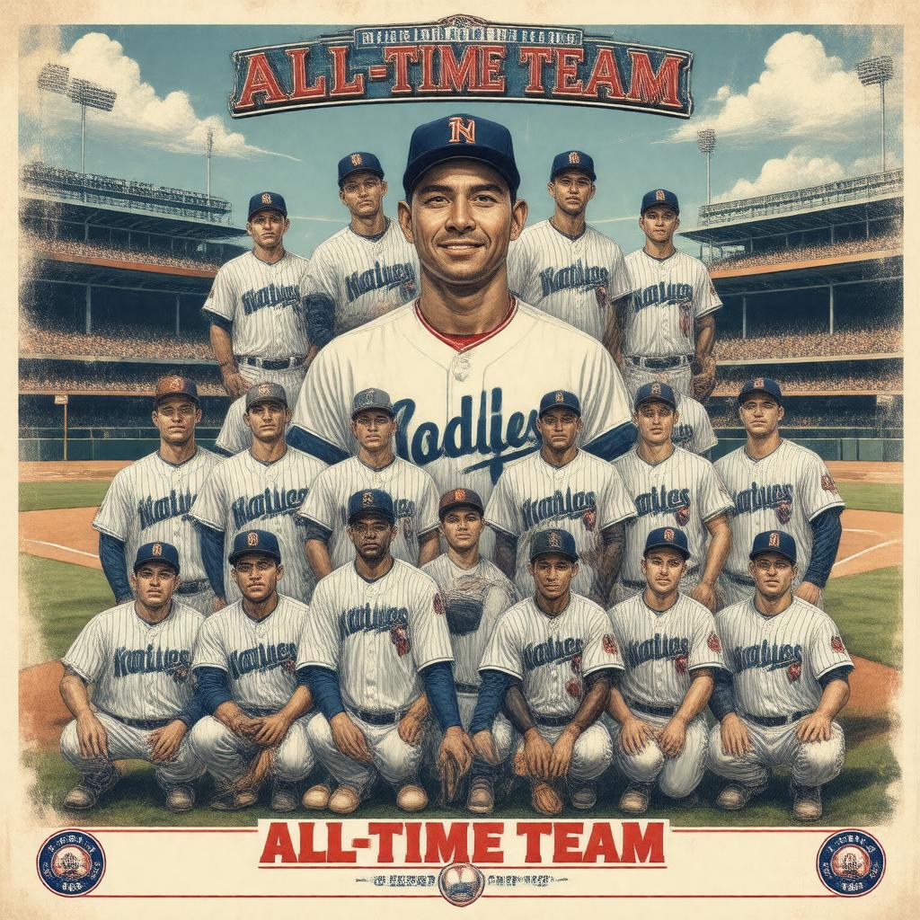 AI-created image of Major League Baseball All-Time Team