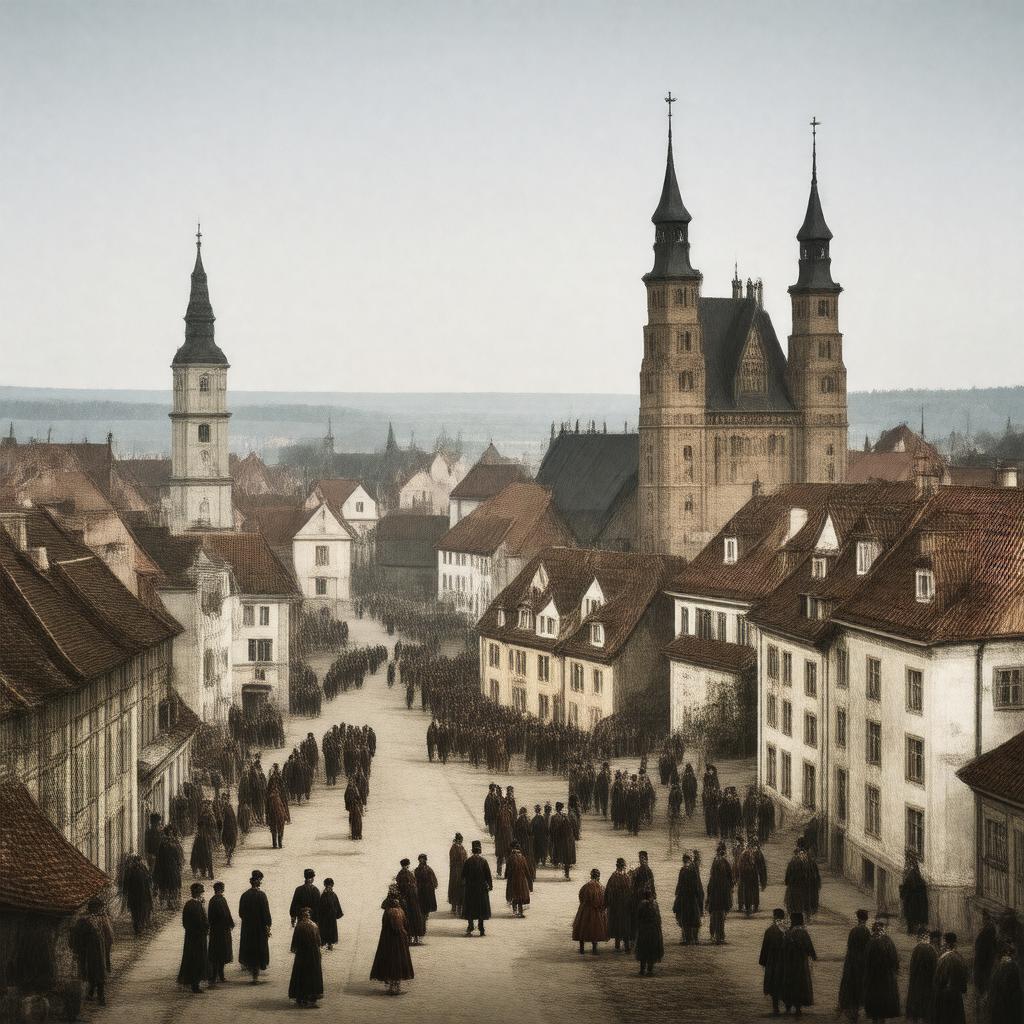 AI-created image of Maków Mazowiecki, Russian Empire