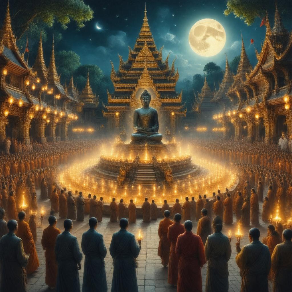 Click to view larger image AI-created image of Makha Bucha