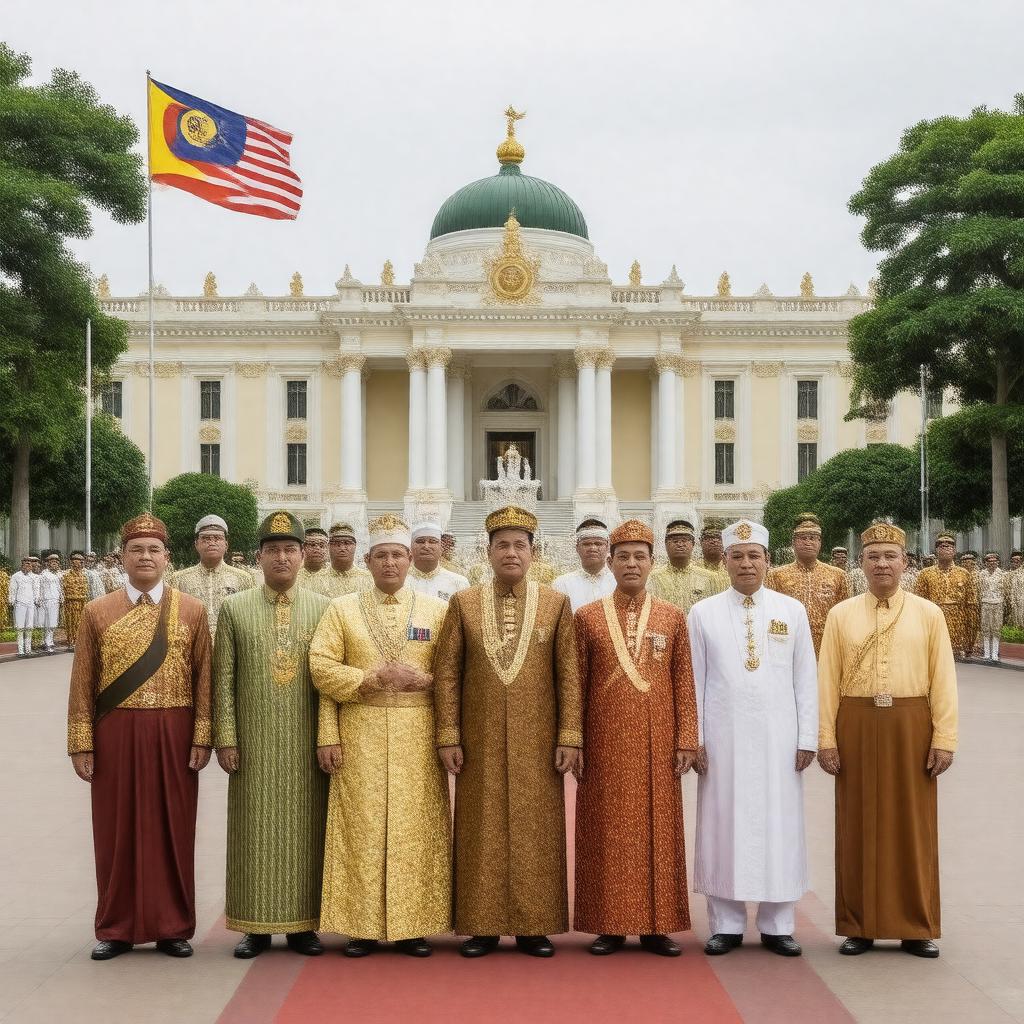 AI-created image of Malaysian Royal Family