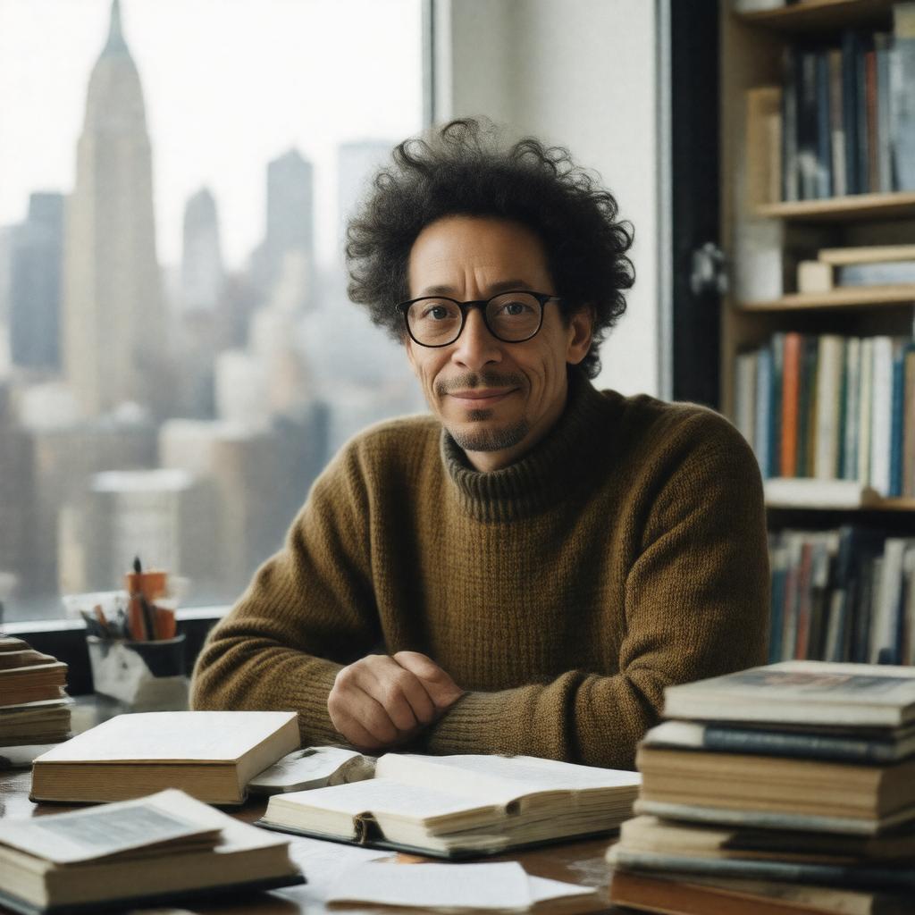 Click to view larger image AI-created image of Malcolm Gladwell