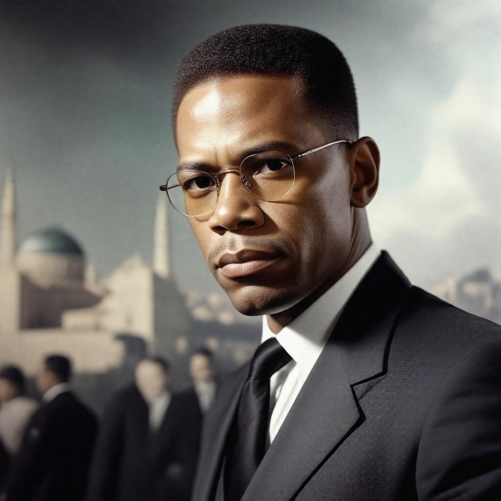 AI-created image of Malcolm Little