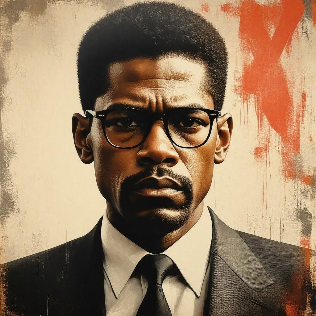 AI-created image of Malcolm X (1992 film)