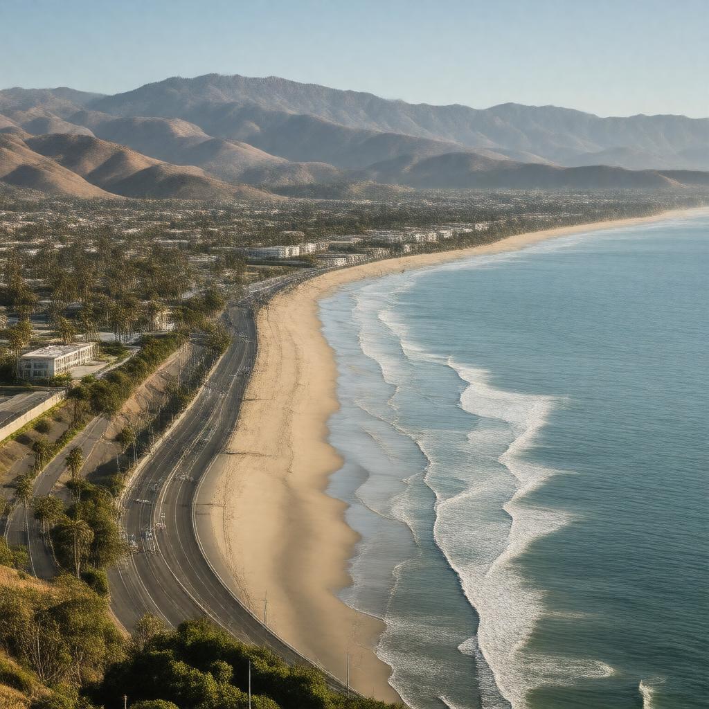 AI-created image of Malibu, California