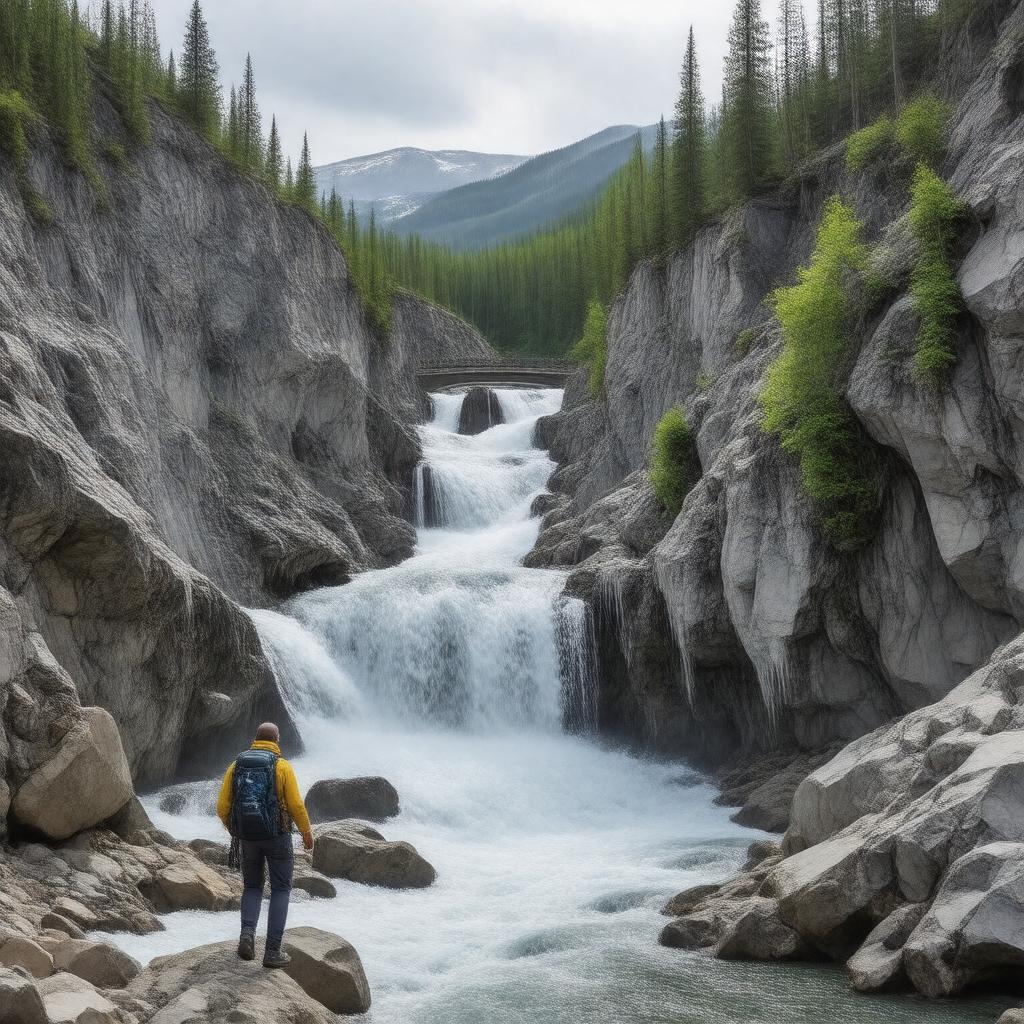 AI-created image of Maligne Canyon