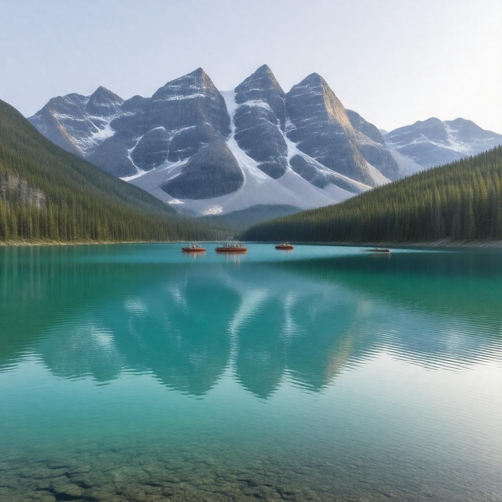 AI-created image of Maligne Lake