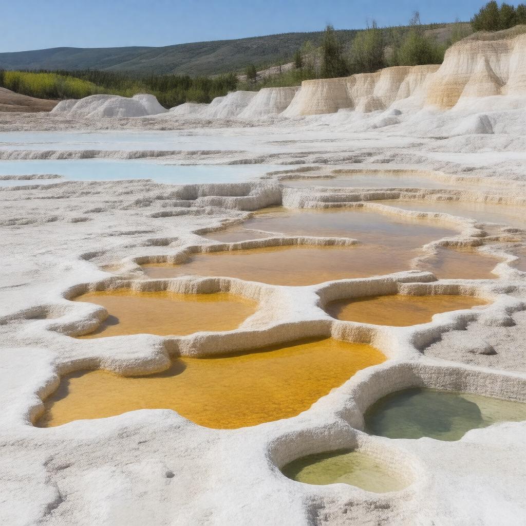 Click to view larger image AI-created image of Mammoth Hot Springs