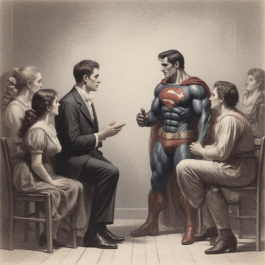 AI-created image of Man and Superman