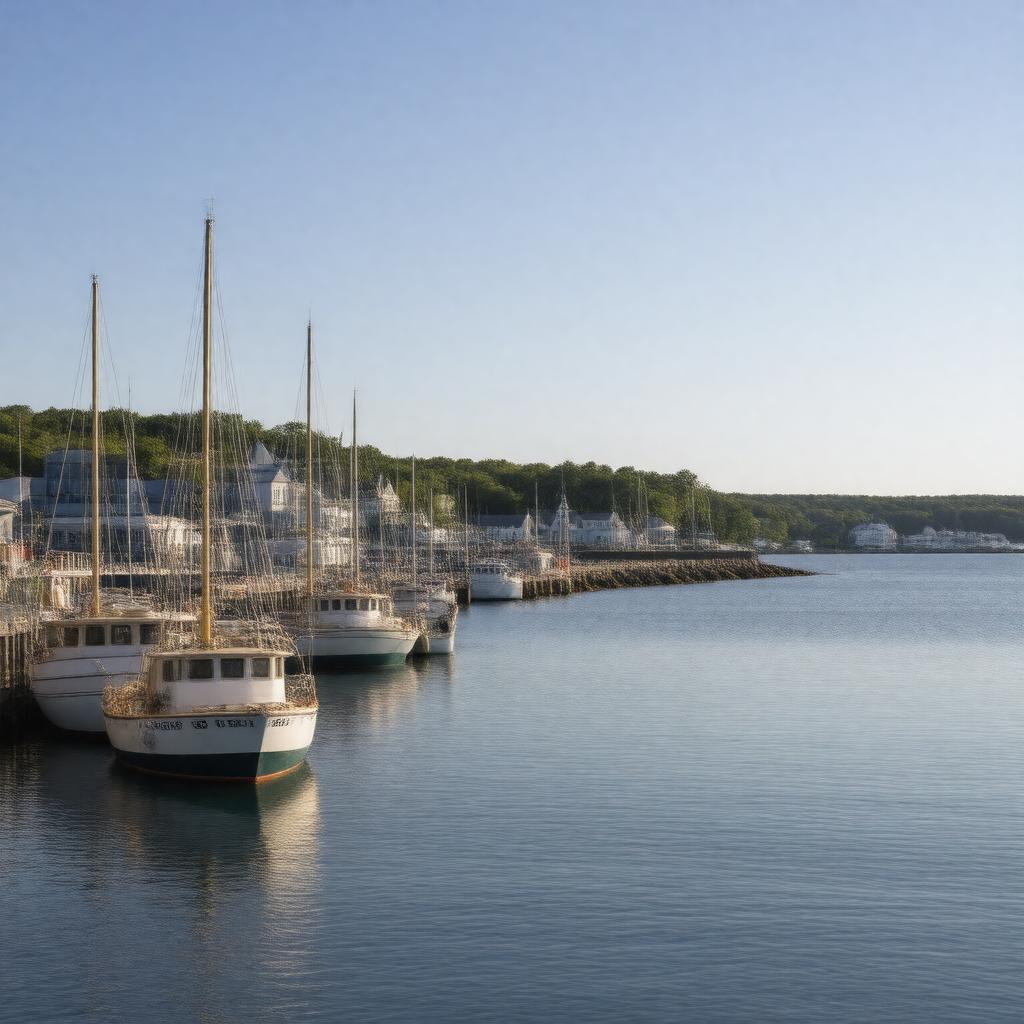 Click to view larger image AI-created image of Manchester Harbor