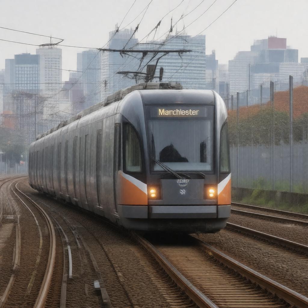 AI-created image of Manchester Metrolink