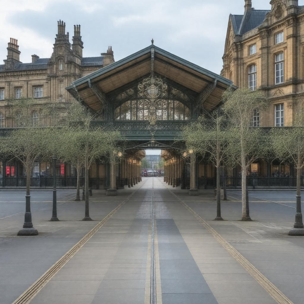 AI-created image of Manchester Oxford Road railway station