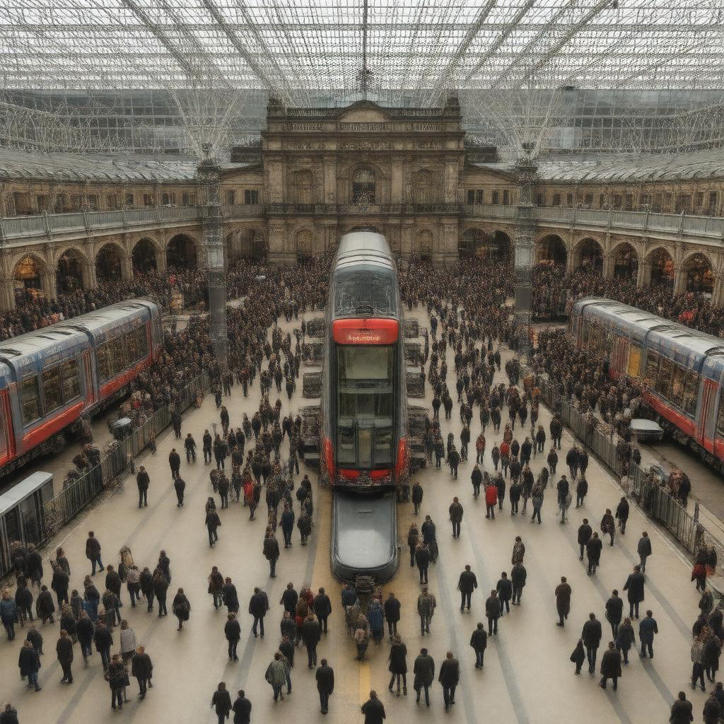 AI-created image of Manchester Piccadilly station