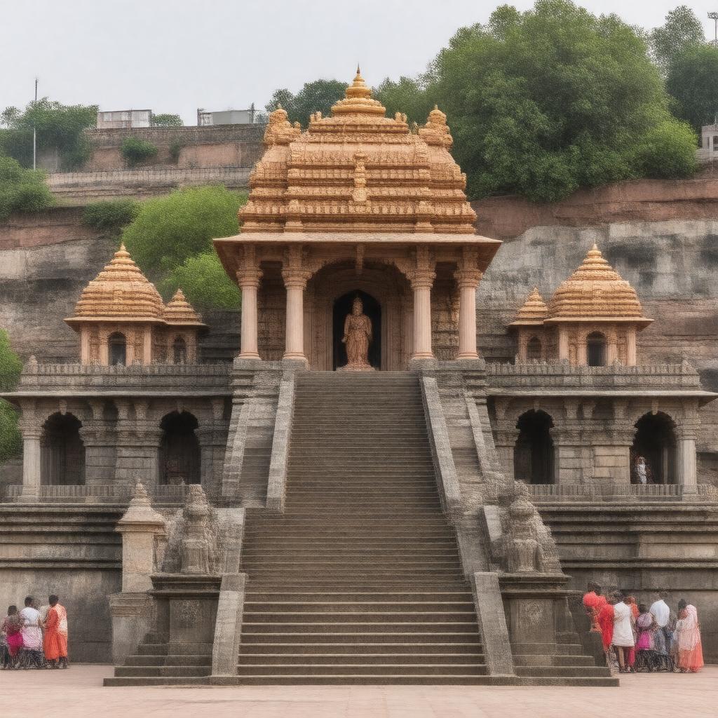 Click to view larger image AI-created image of Mangala Gauri Temple