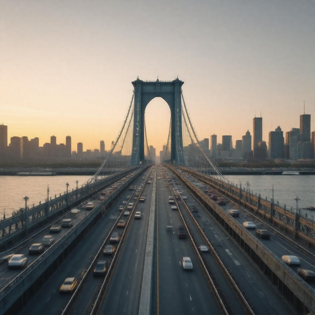 AI-created image of Manhattan Bridge