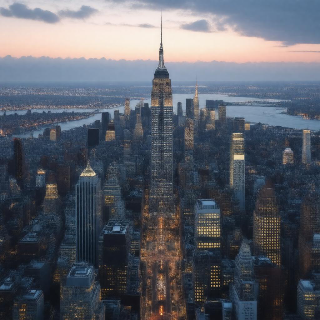Click to view larger image AI-created image of Manhattan, New York City, United States
