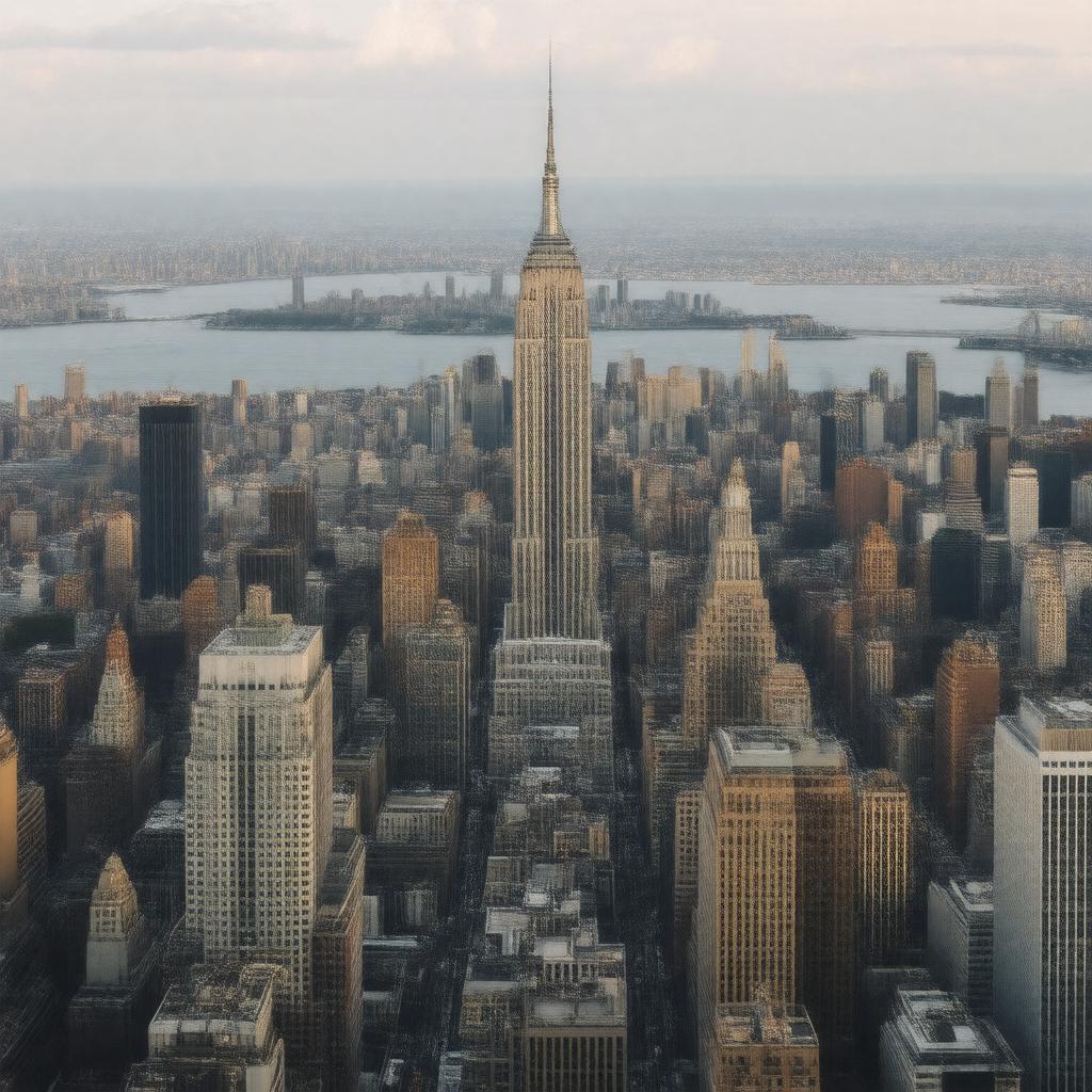 AI-created image of Manhattan, New York, USA