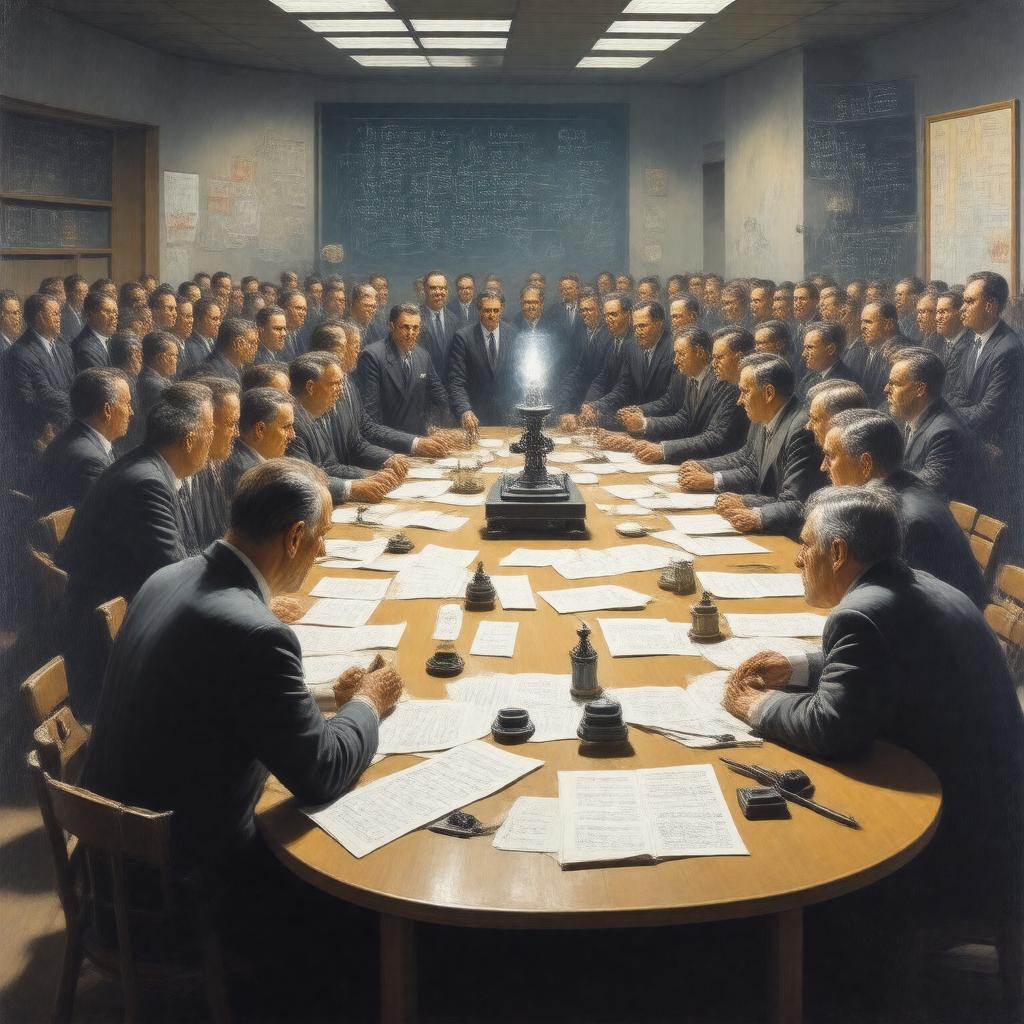 AI-created image of Manhattan Project scientists
