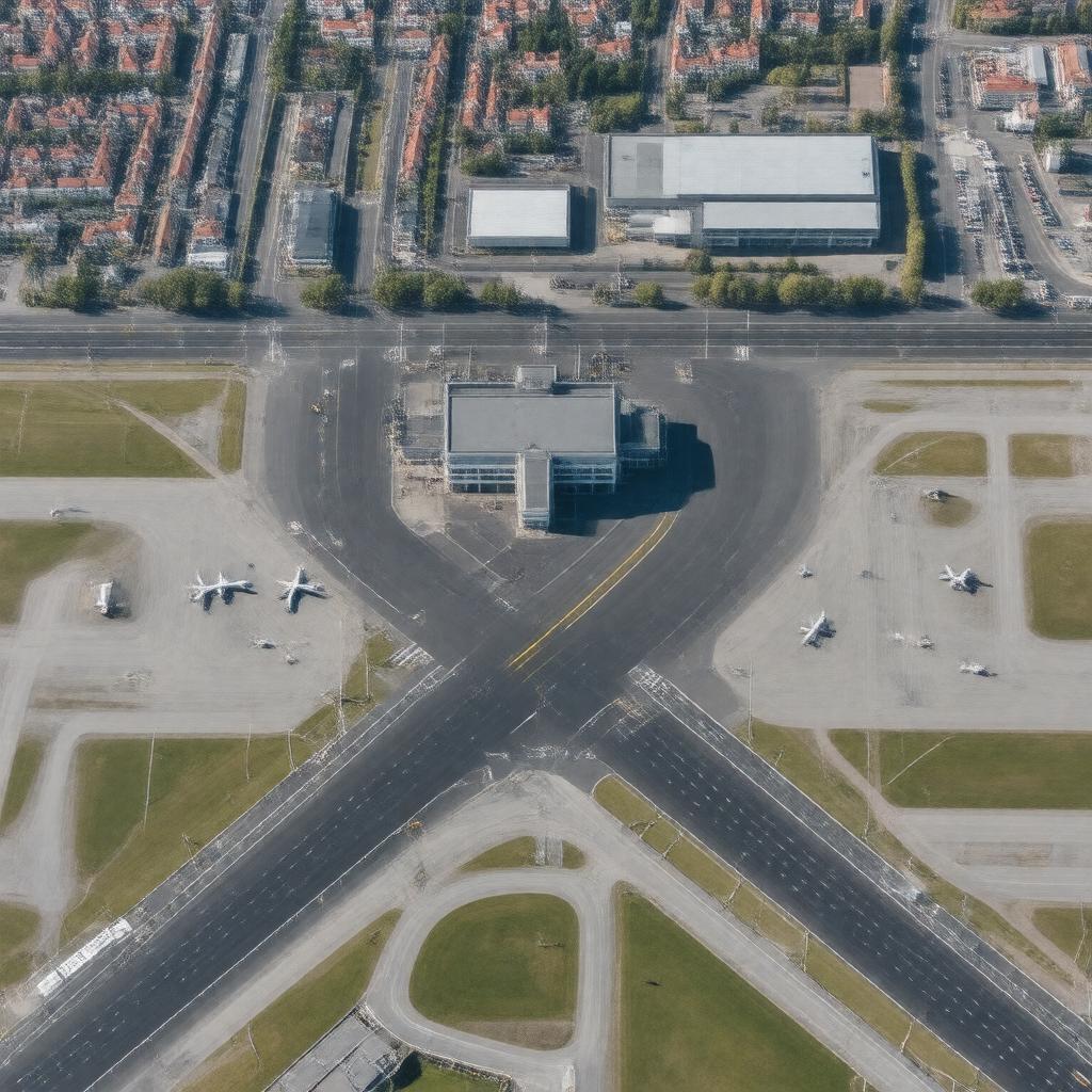 AI-created image of Mannheim City Airport