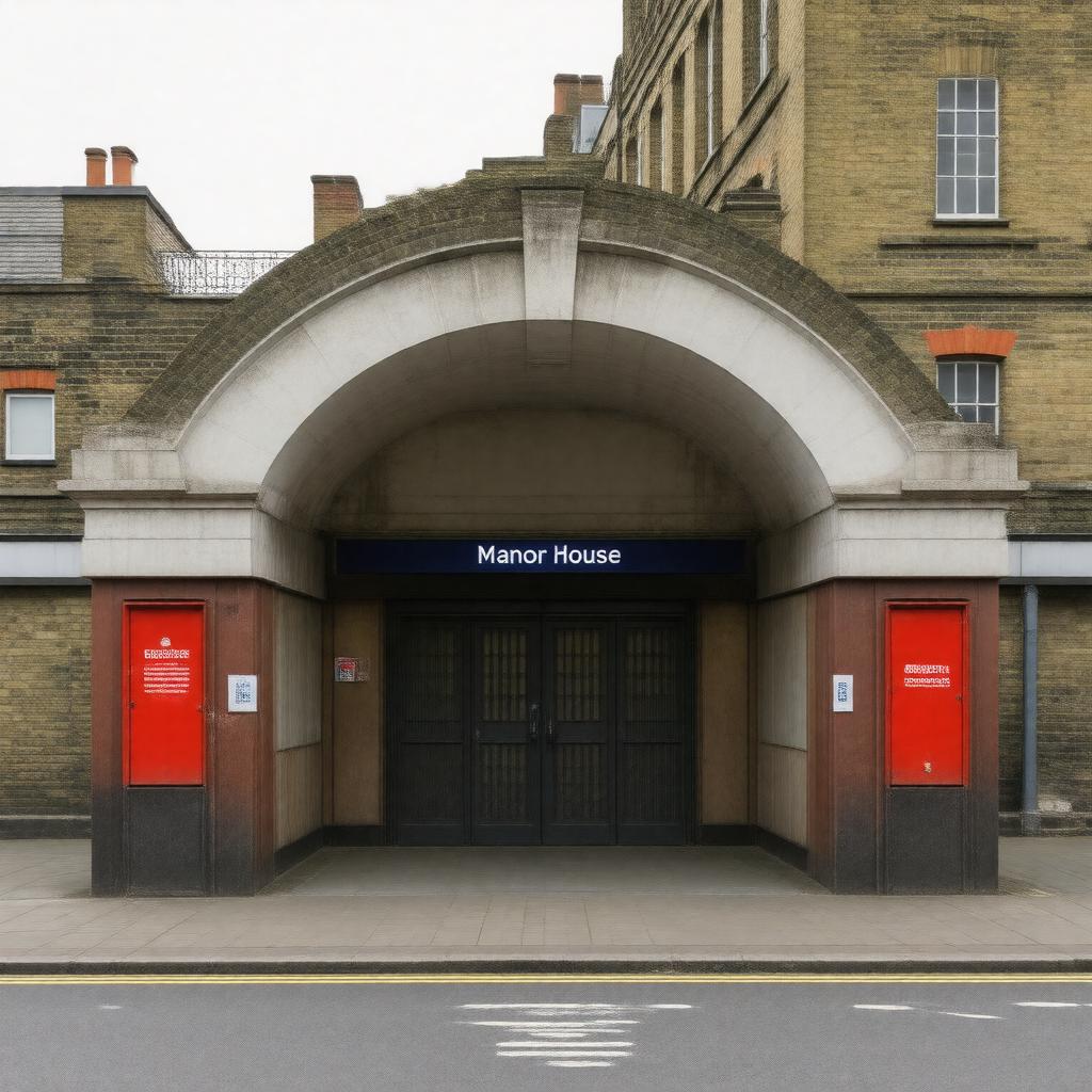 AI-created image of Manor House tube station