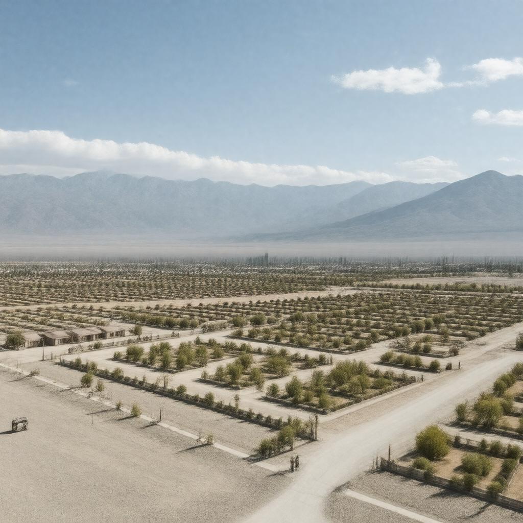 Click to view larger image AI-created image of Manzanar National Historic Site