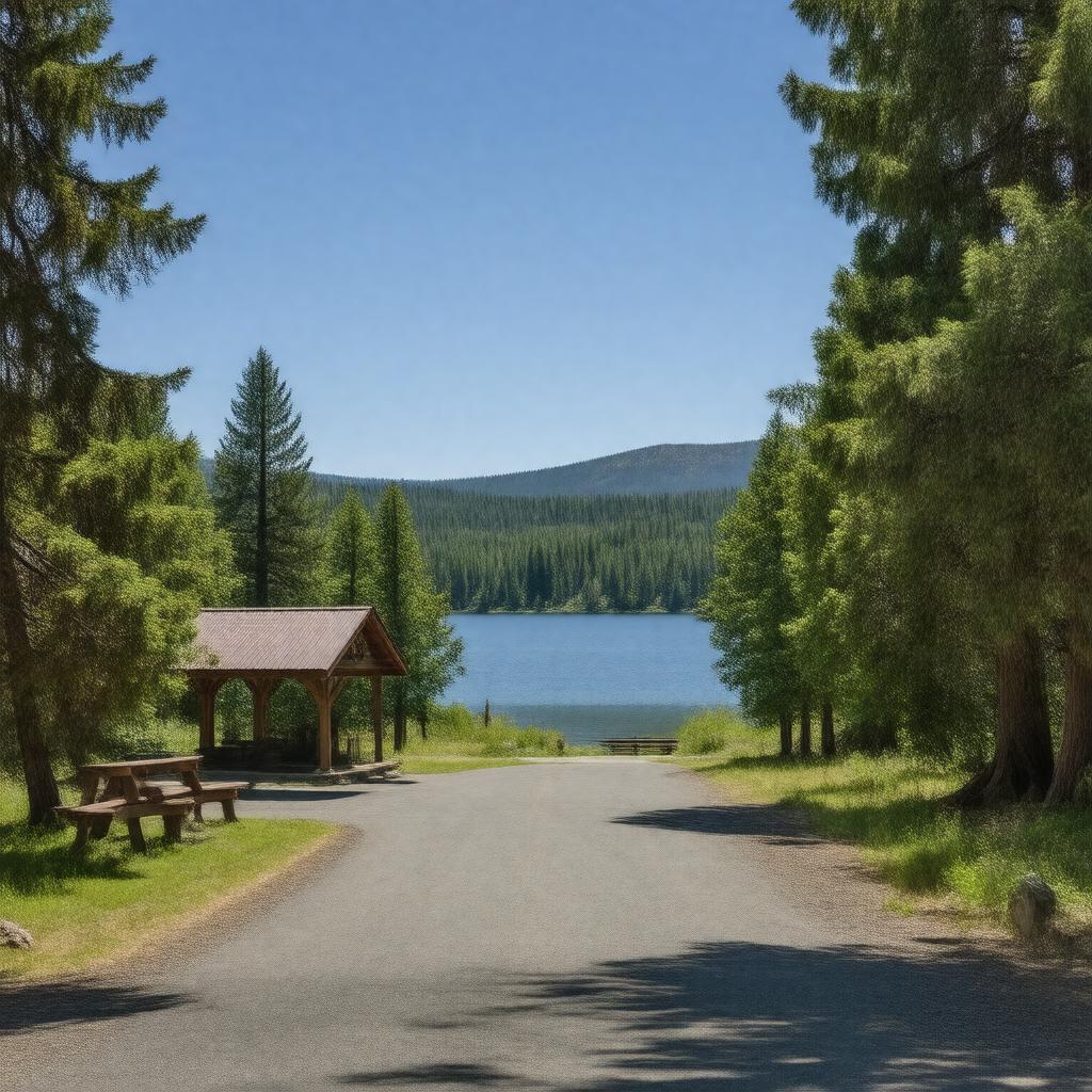 AI-created image of Manzanita Lake Entrance