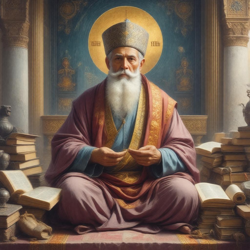 Click to view larger image AI-created image of Mar Babai the Great