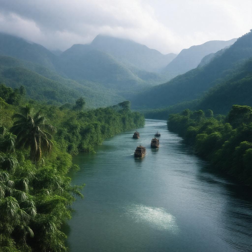 AI-created image of Marañón River