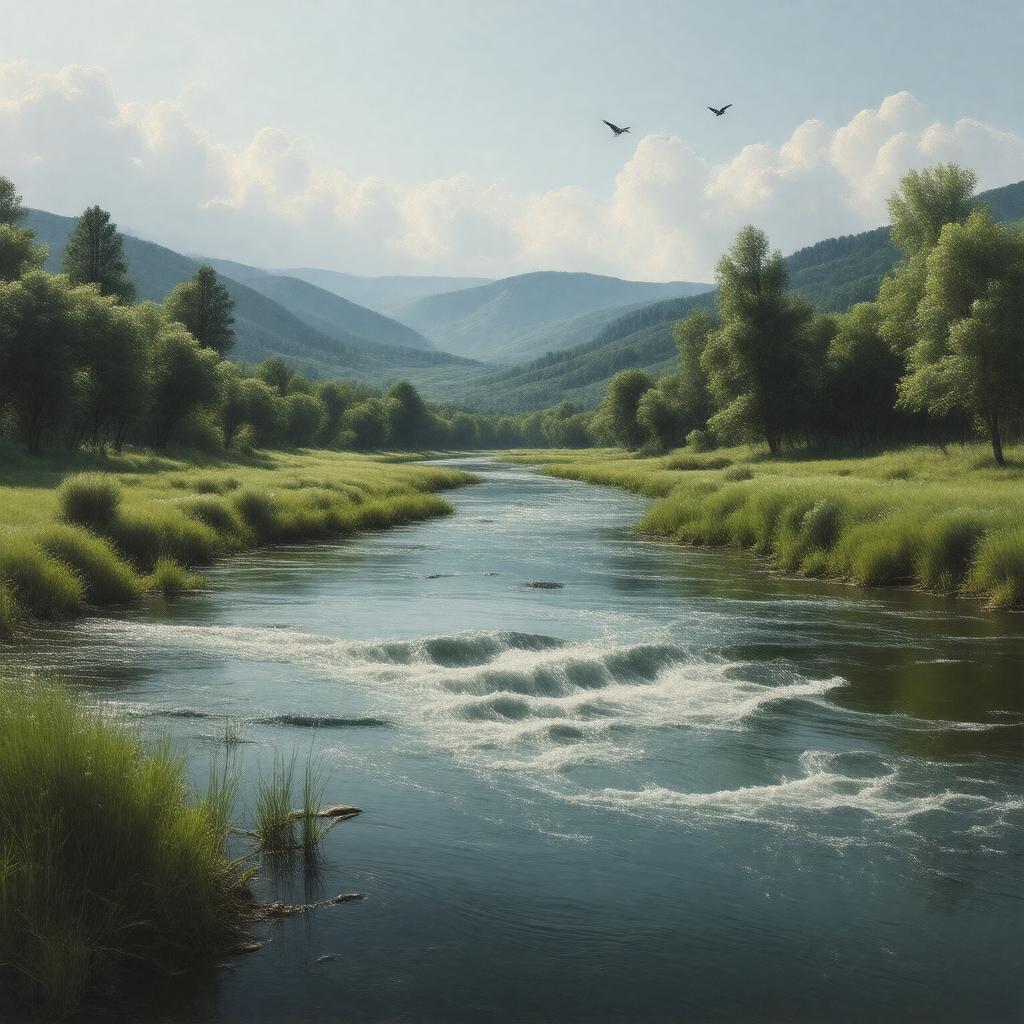 AI-created image of Marais des Cygnes River