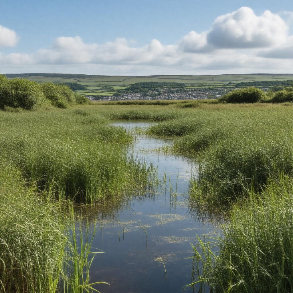 Click to view larger image AI-created image of Marazion Marsh