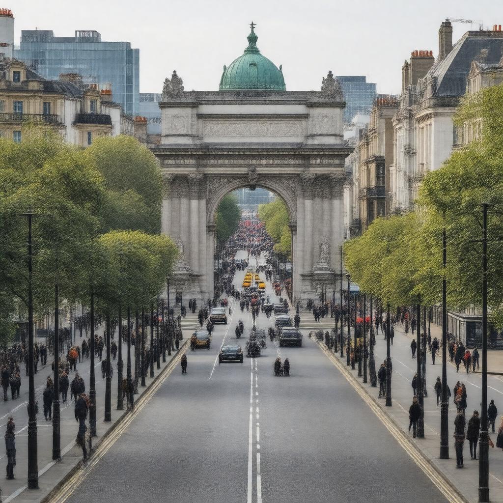 AI-created image of Marble Arch area