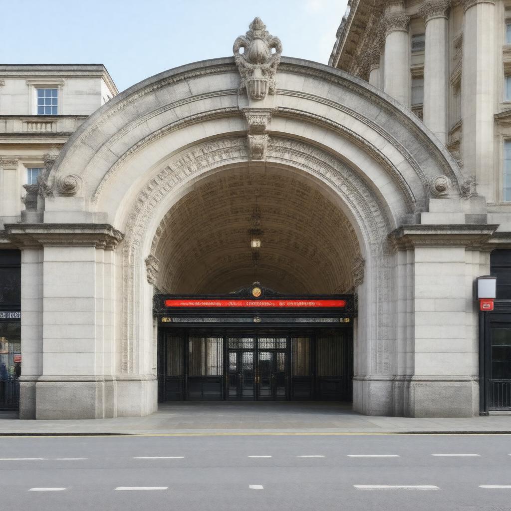 AI-created image of Marble Arch tube station