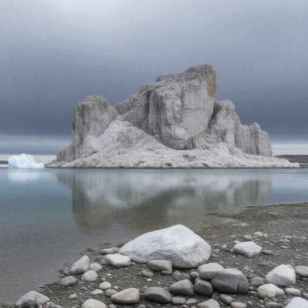 Click to view larger image AI-created image of Marble Island