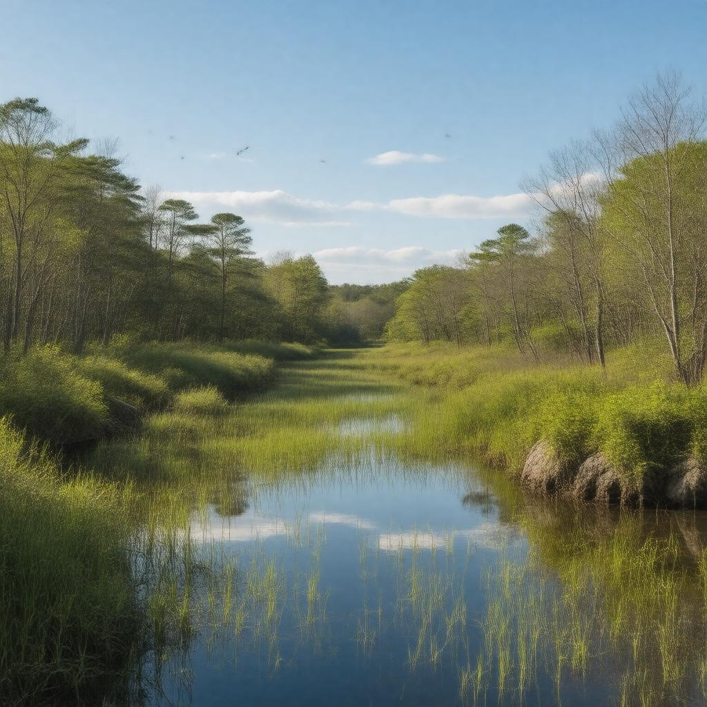 AI-created image of Marblehead Neck Wildlife Sanctuary
