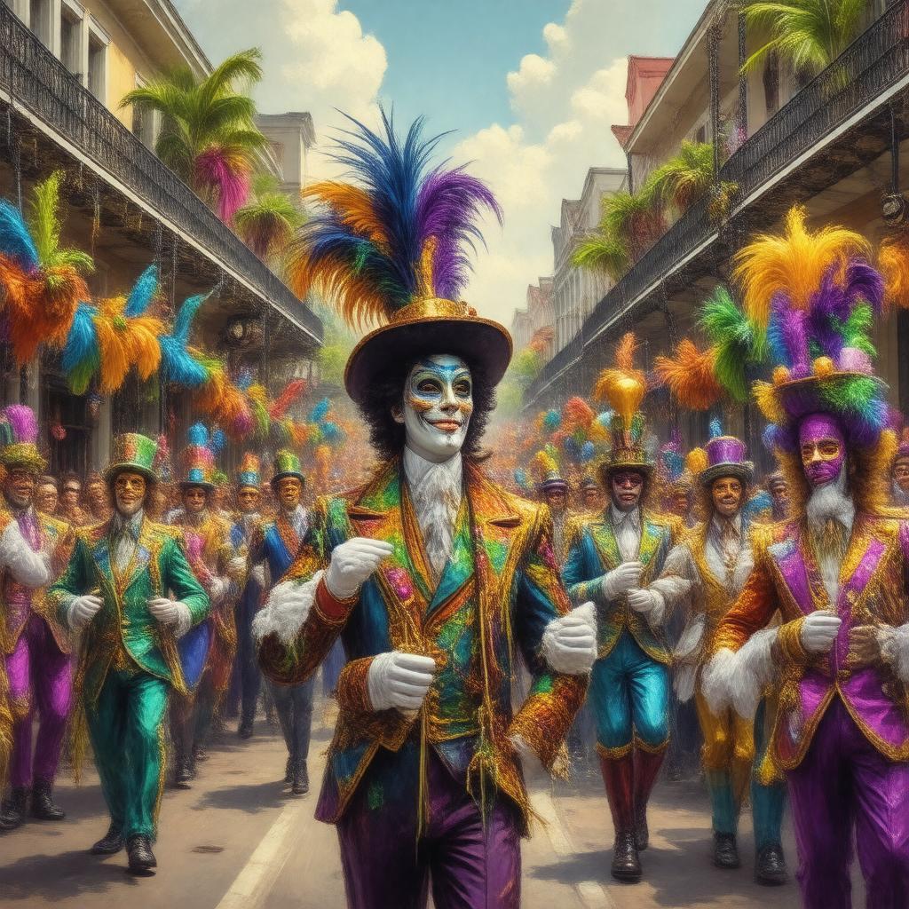 AI-created image of Mardi Gras