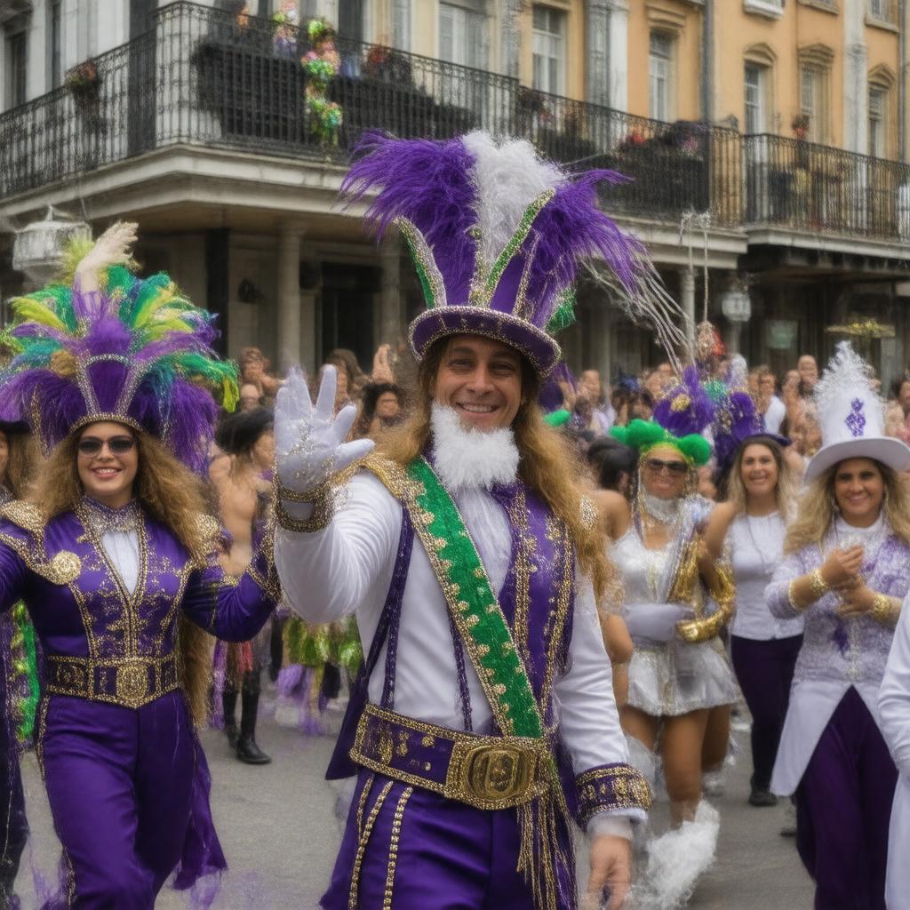 AI-created image of Mardi Gras Parade