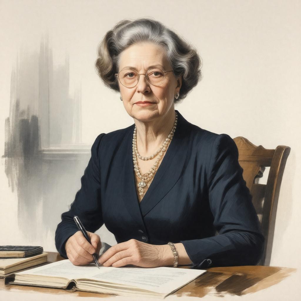 AI-created image of Margaret Elinor Belsham