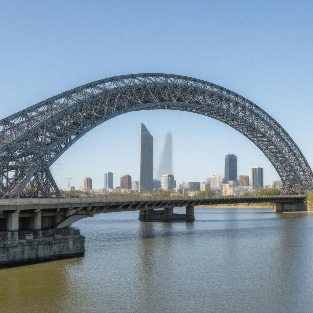 AI-created image of Margaret Hunt Hill Bridge