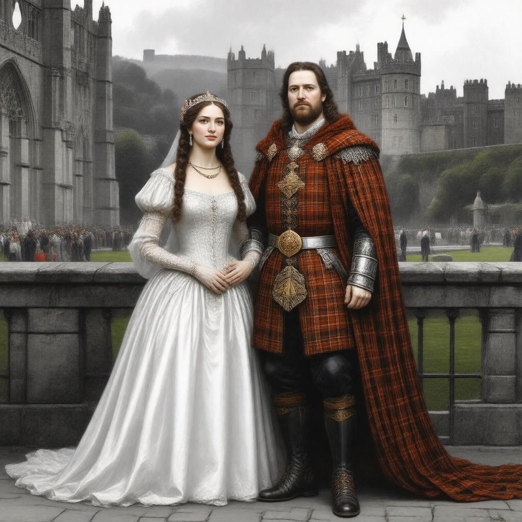 AI-created image of Margaret Tudor and James IV of Scotland