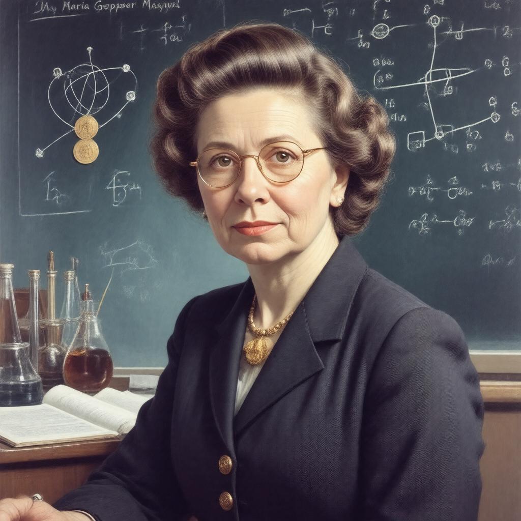 AI-created image of Maria Goeppert Mayer