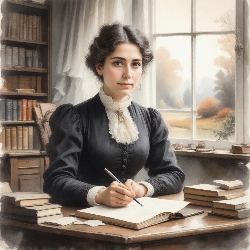 AI-created image of Maria White Lowell