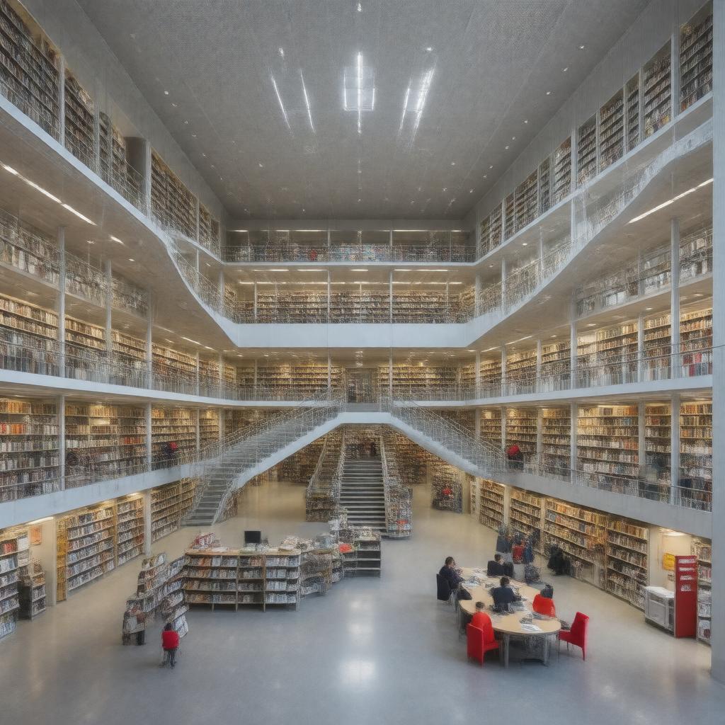 Click to view larger image AI-created image of Maribor University Library