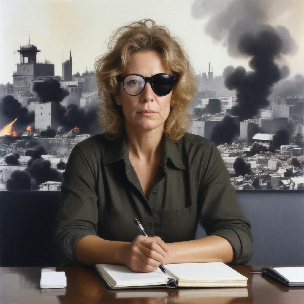 AI-created image of Marie Colvin