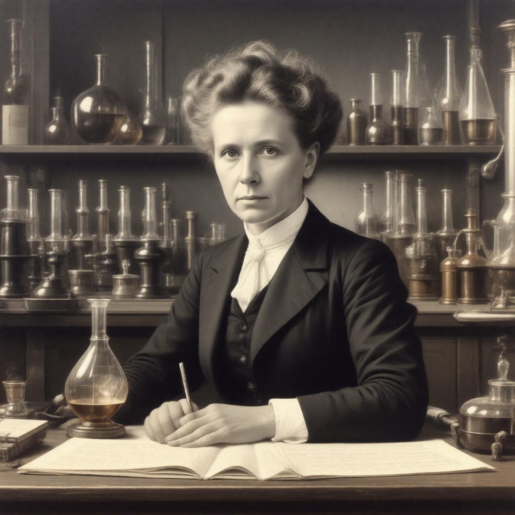 AI-created image of Marie Curie