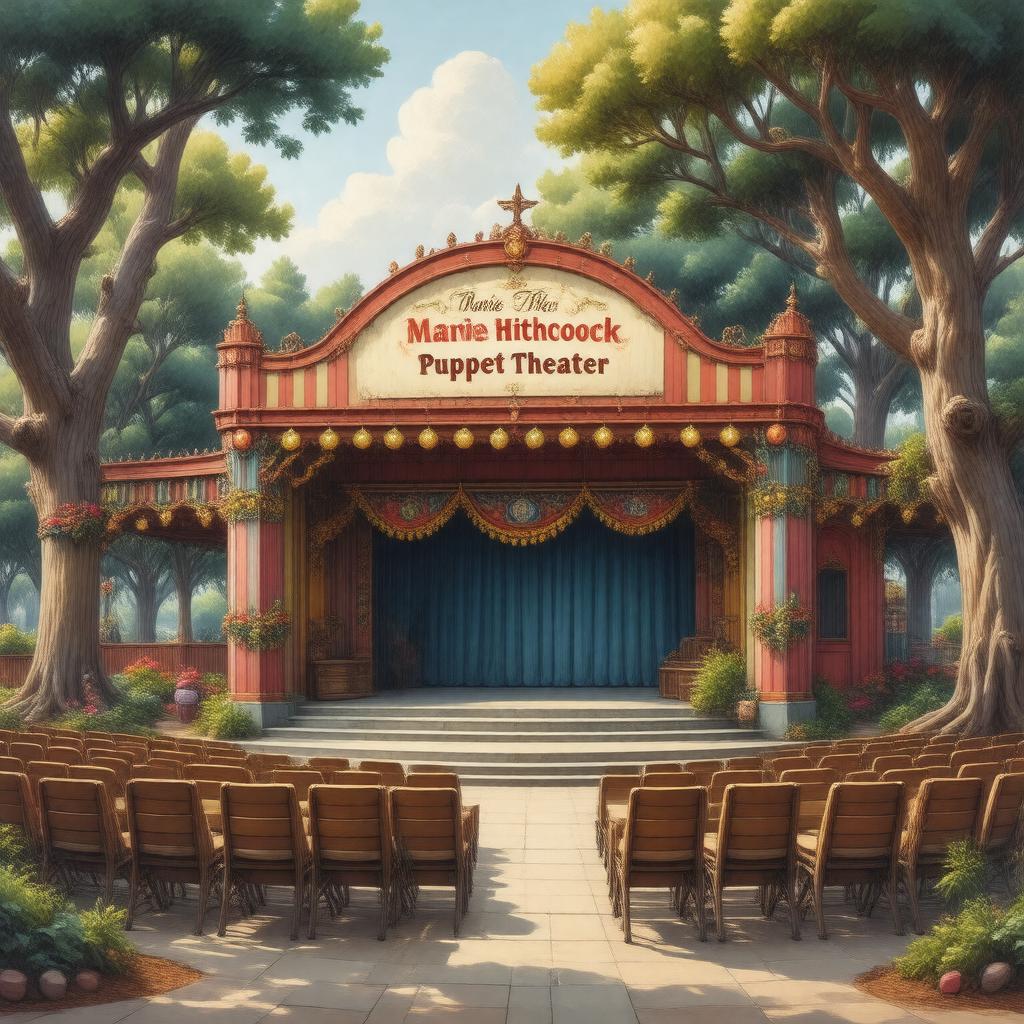 AI-created image of Marie Hitchcock Puppet Theater