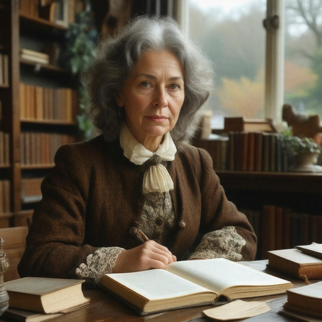 AI-created image of Marina Warner