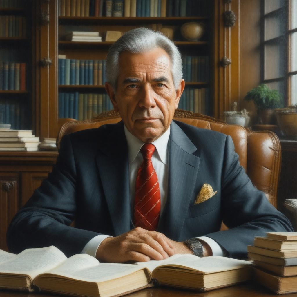 AI-created image of Mario Vargas Llosa
